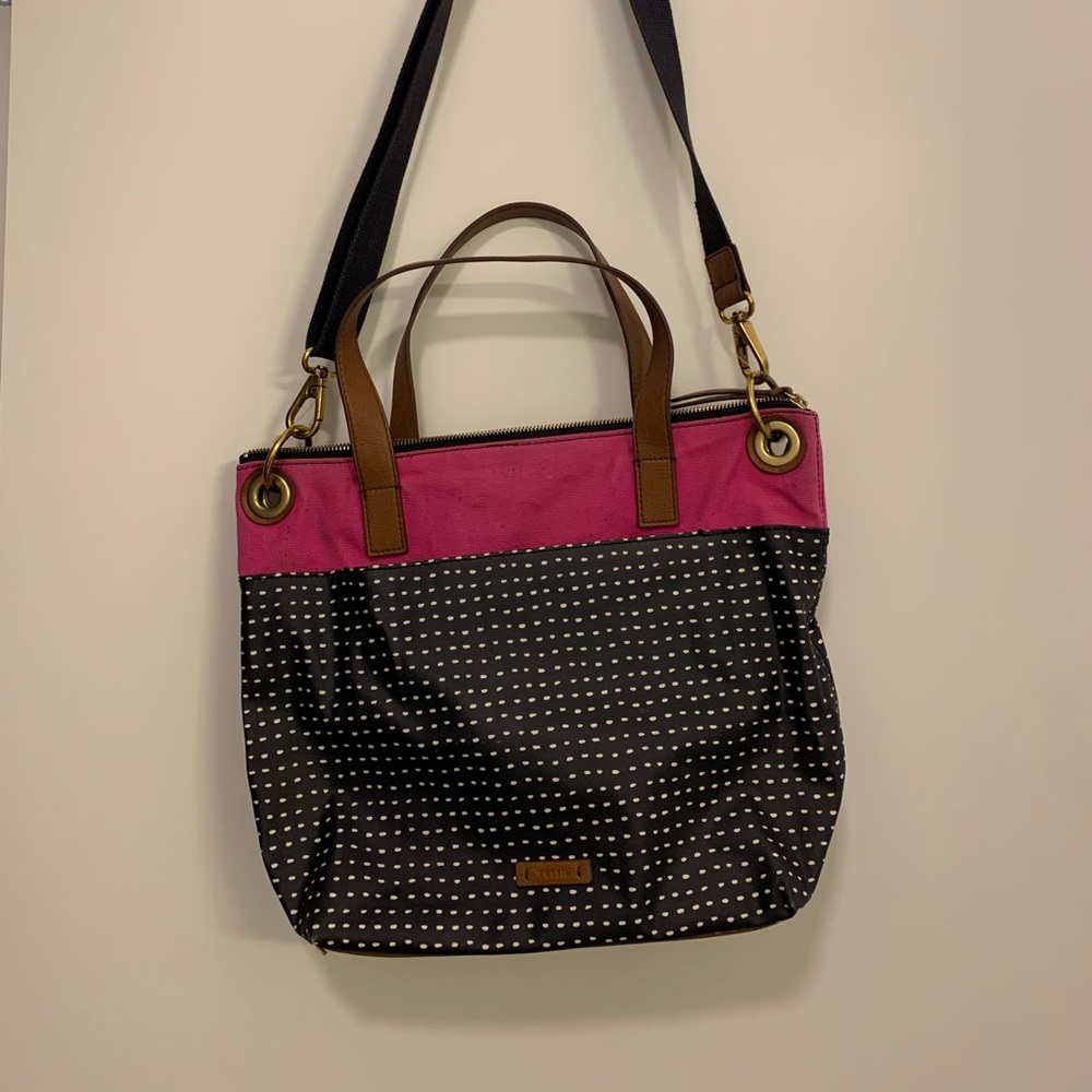 Fossil black polka dot crossbody!